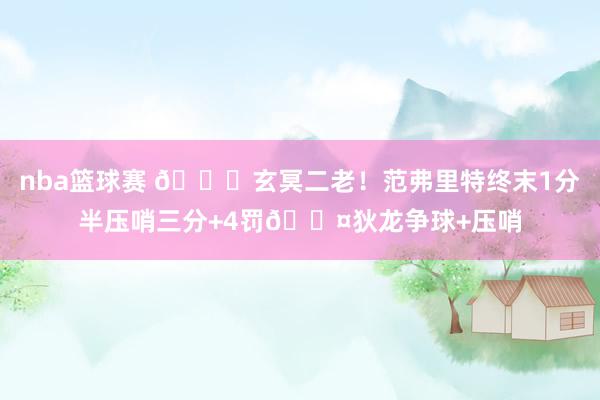 nba篮球赛 🚀玄冥二老！范弗里特终末1分半压哨三分+4罚😤狄龙争球+压哨