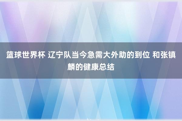 篮球世界杯 辽宁队当今急需大外助的到位 和张镇麟的健康总结