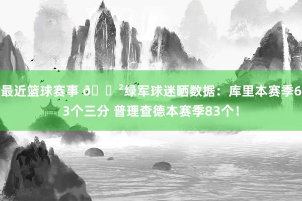 最近篮球赛事 😲绿军球迷晒数据：库里本赛季63个三分 普理查德本赛季83个！