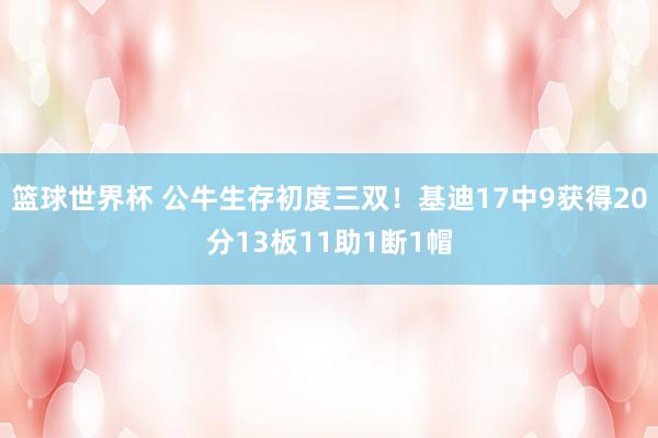 篮球世界杯 公牛生存初度三双！基迪17中9获得20分13板11助1断1帽