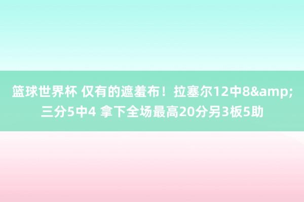 篮球世界杯 仅有的遮羞布！拉塞尔12中8&三分5中4 拿下全场最高20分另3板5助