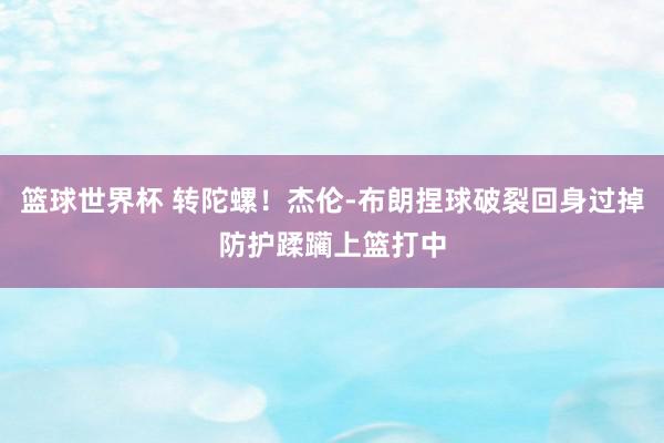 篮球世界杯 转陀螺！杰伦-布朗捏球破裂回身过掉防护蹂躏上篮打中